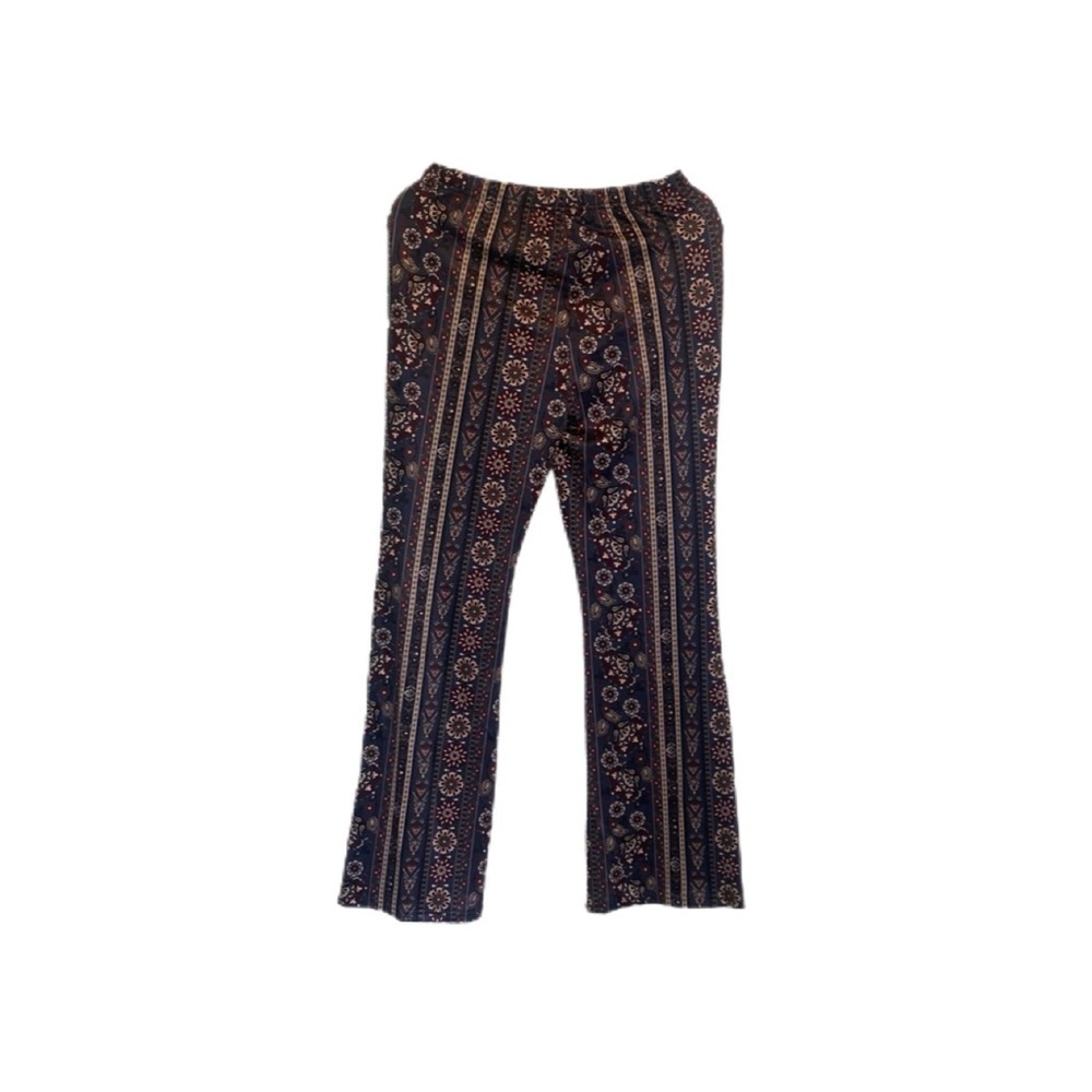SHEIN VCAY NWOT Women’s Elastic Waist Wide Leg Flared Floral Print Pants Sz L